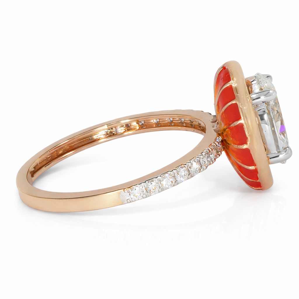 Sunrays Oval Ring