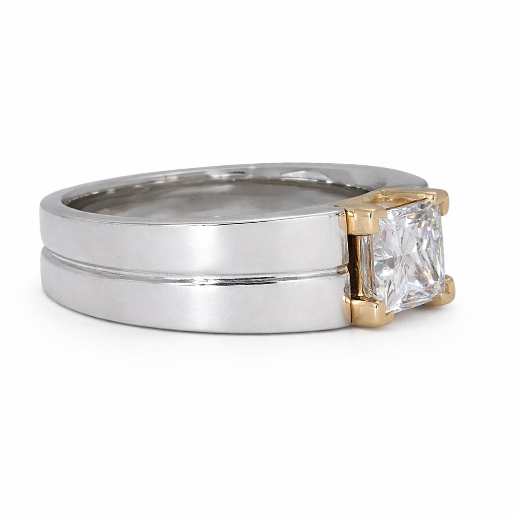 Mens Princess Solitaire Ring