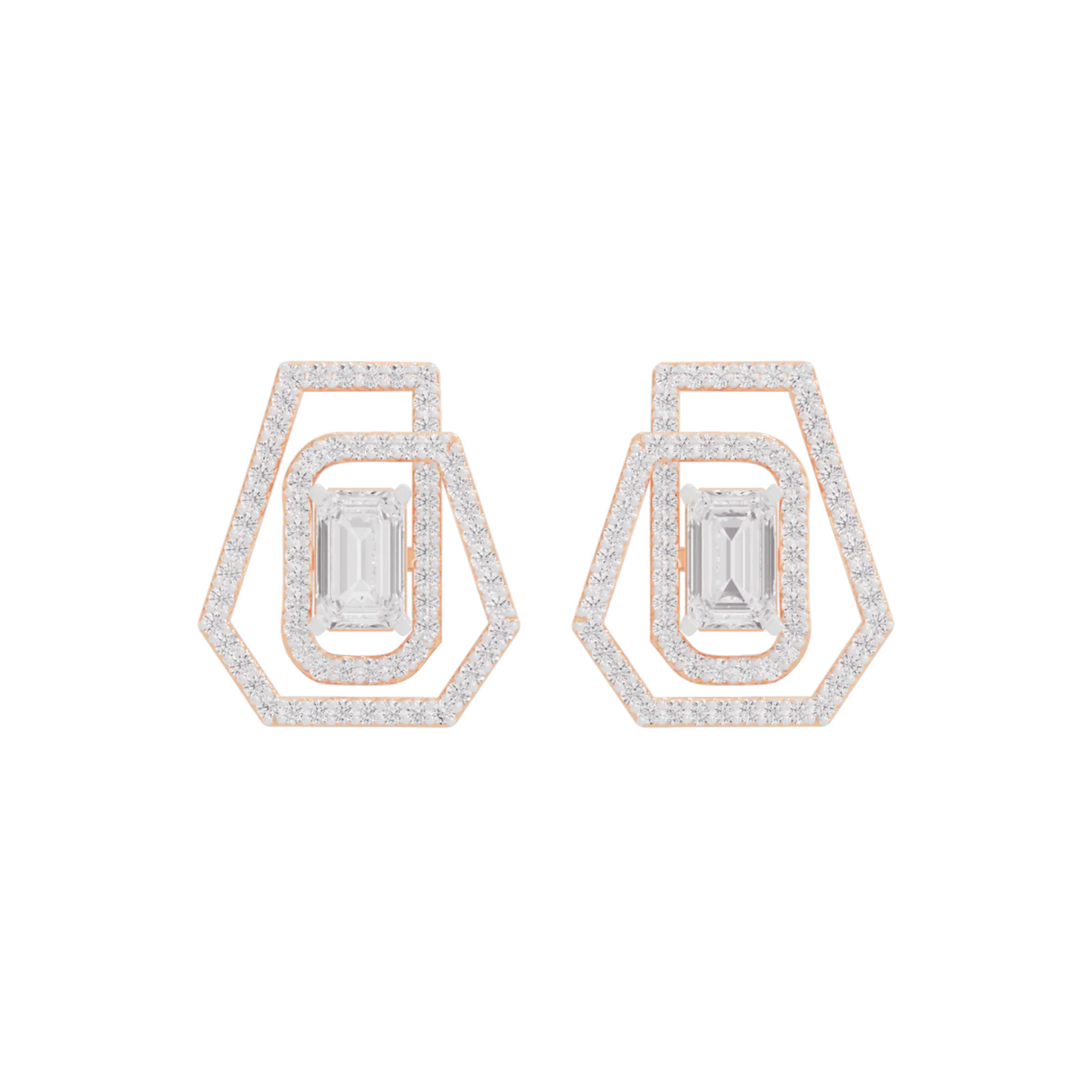Emerald Opulent Orbit Stud Earrings