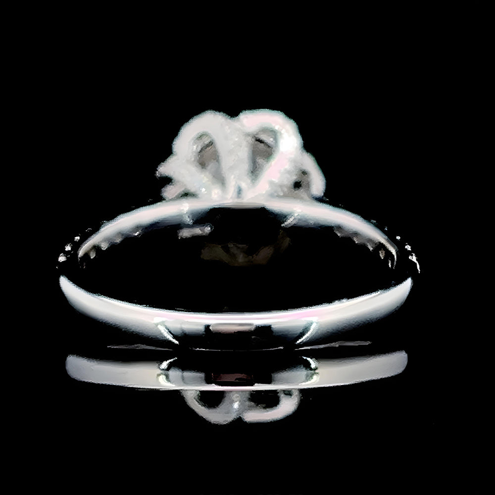 Flower halo Solitaire Ring