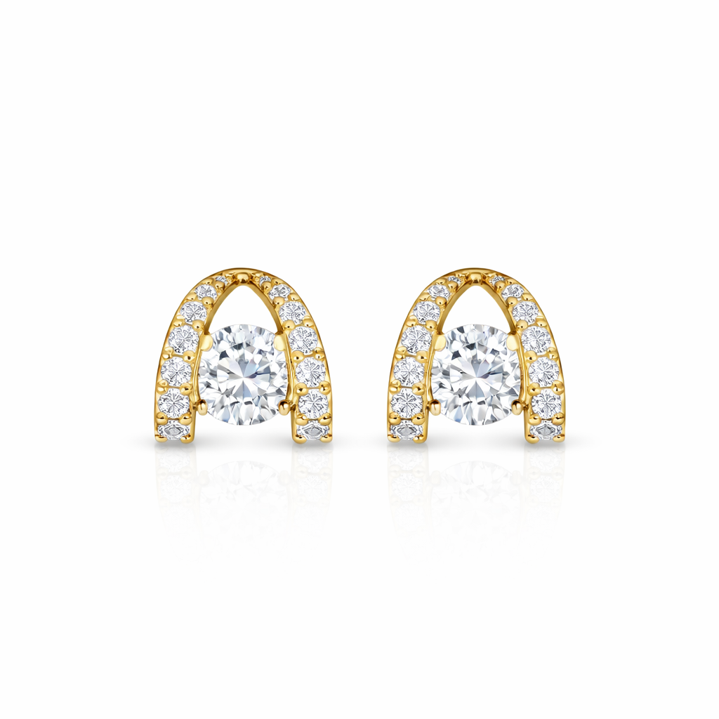 Round Solitaire earring