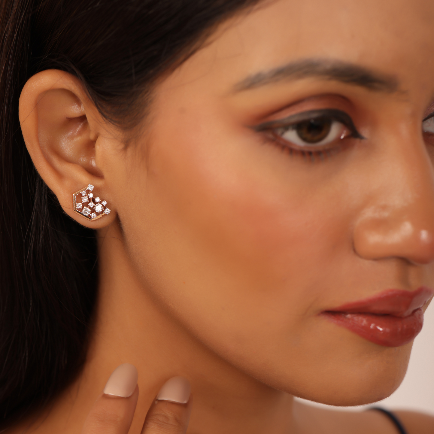 Geo Chic Stud Earrings