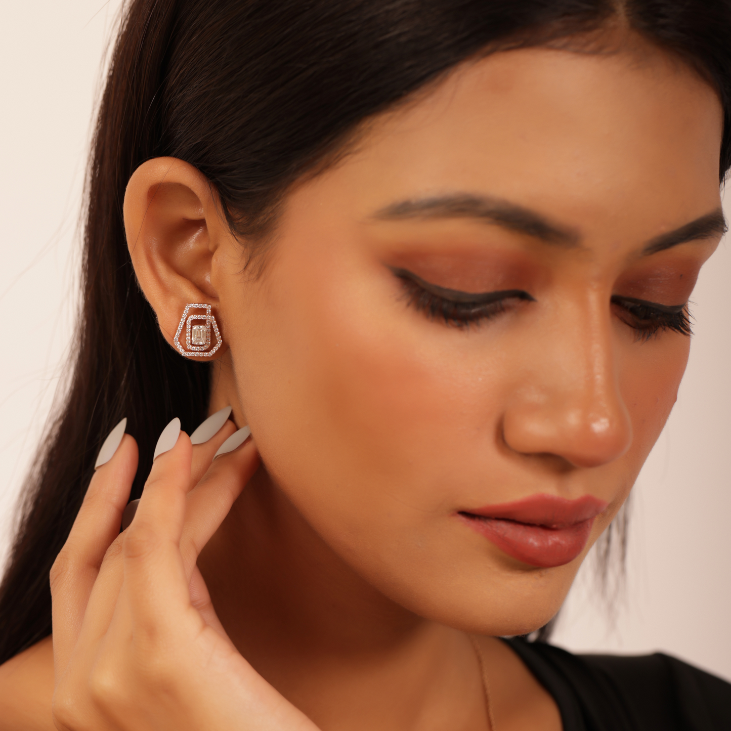 Emerald Opulent Orbit Stud Earrings