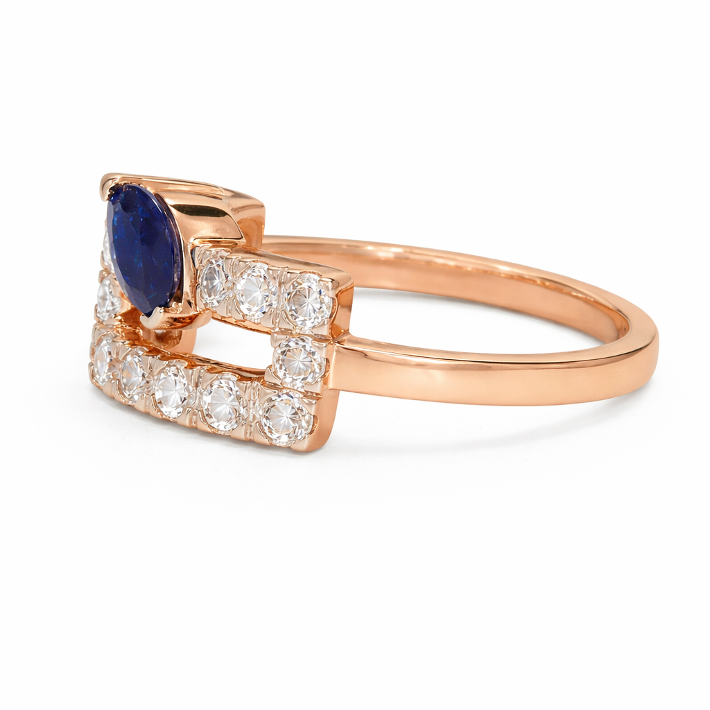 Sapphire Halo ring