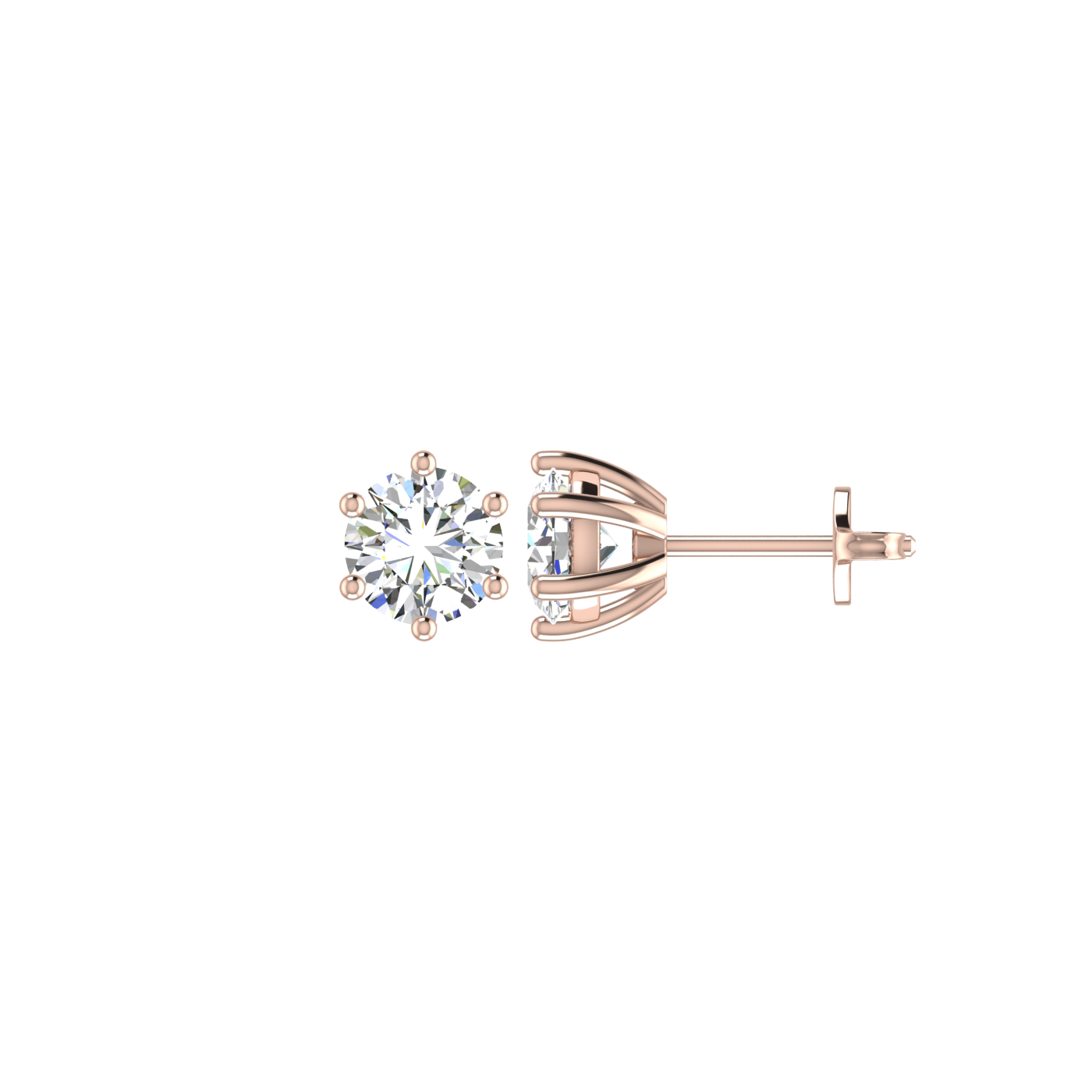 Classic 1.00 ct Round Earrings