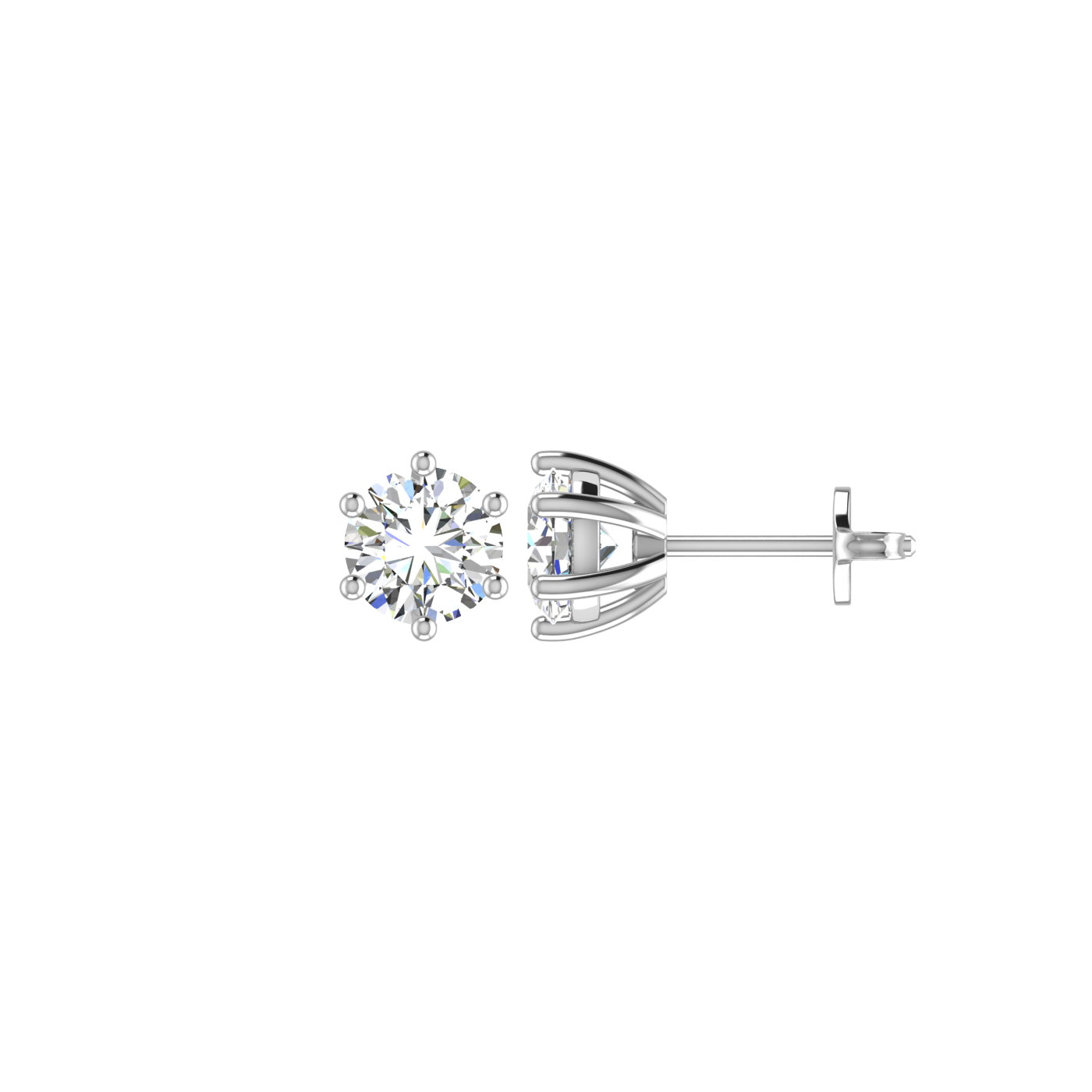 Classic 1.00 ct Round Earrings