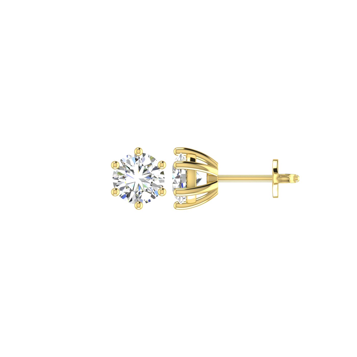 Classic 1.00 ct Round Earrings