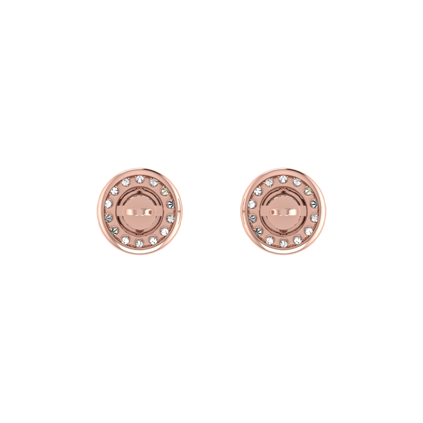 Round 0.50 ct Earrings with Halo