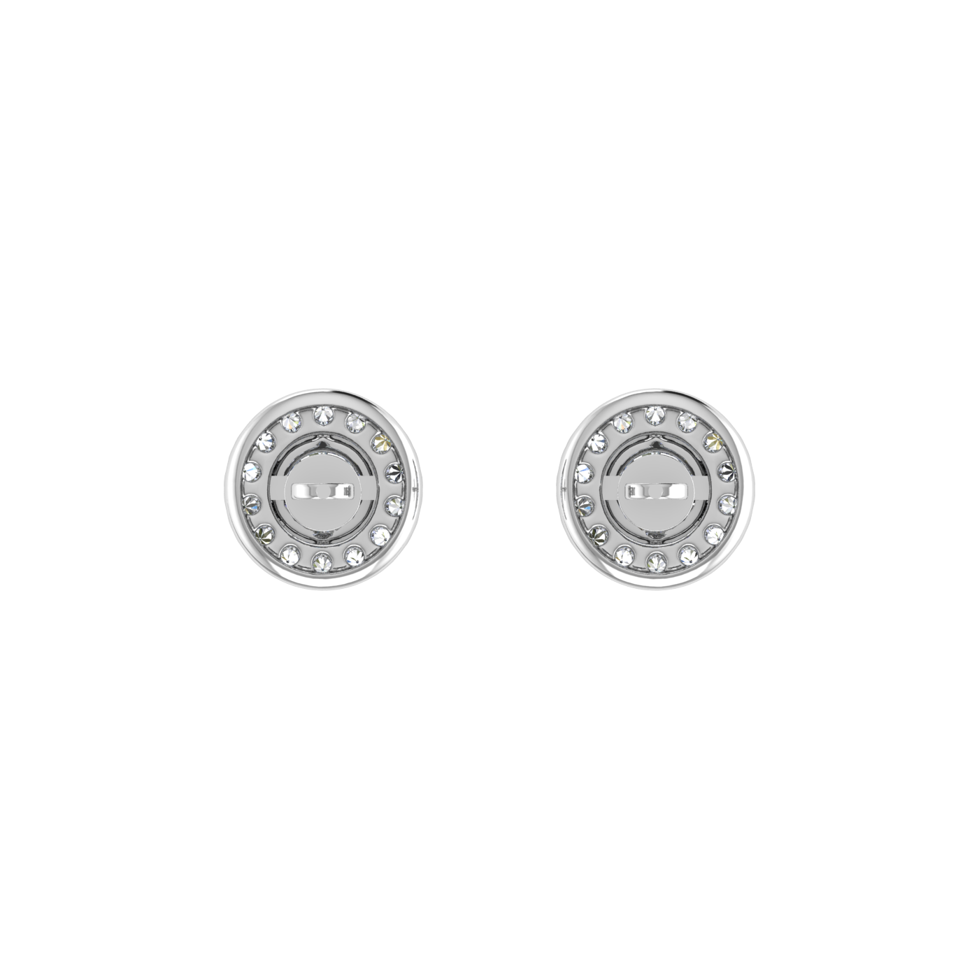 Round 0.50 ct Earrings with Halo