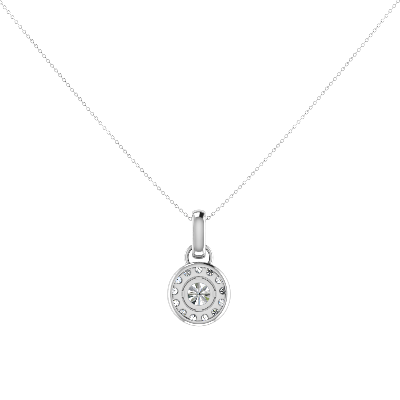 Round Pendant in Halo