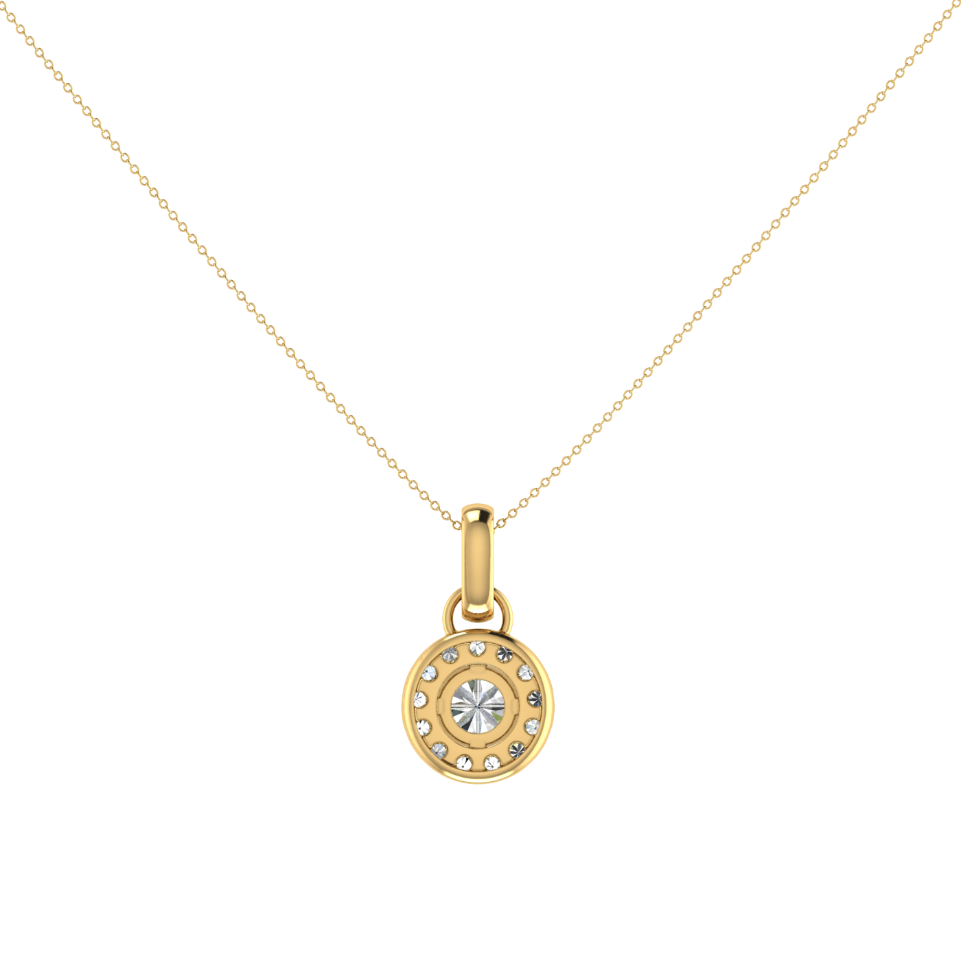 Round Pendant in Halo