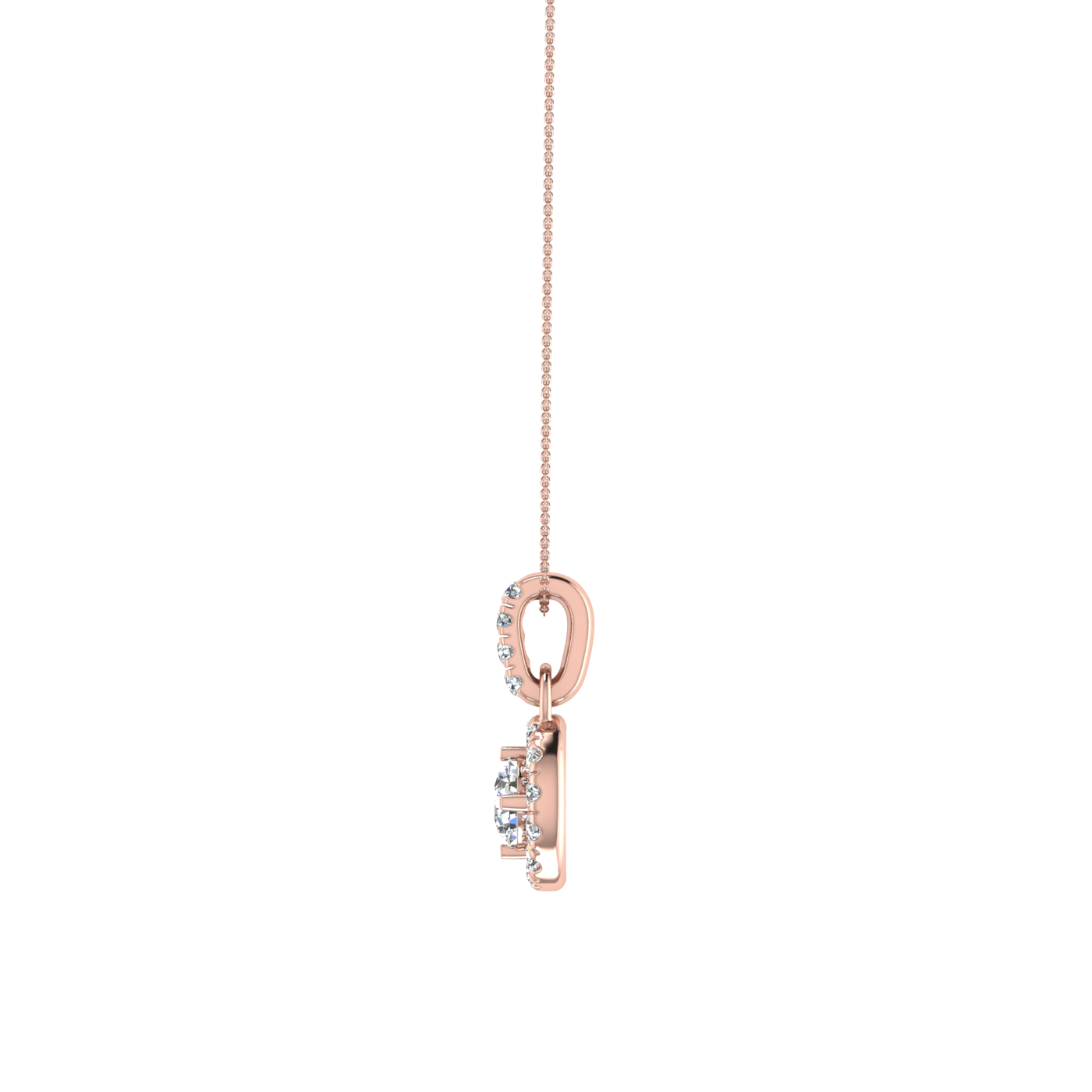 Round Pendant in Halo