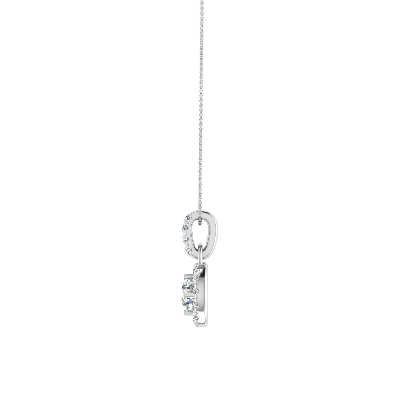Round Pendant in Halo