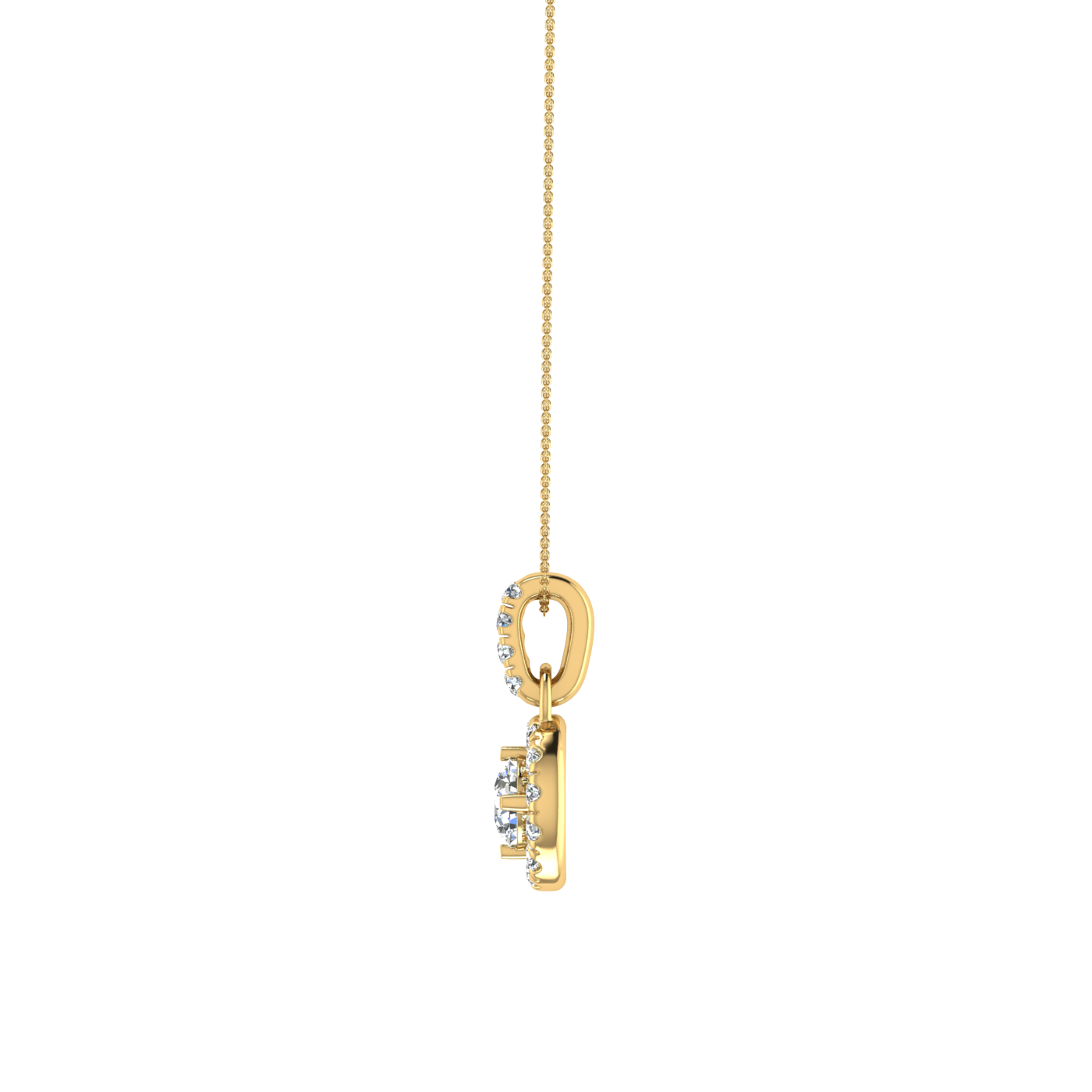 Round Pendant in Halo