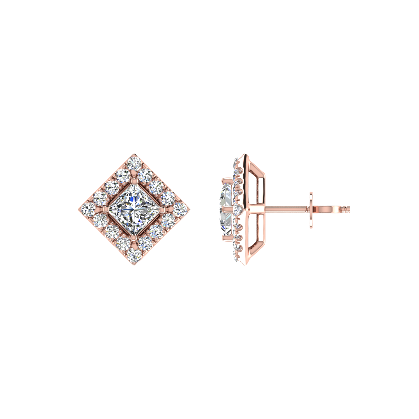 Princess Earrings with Halo