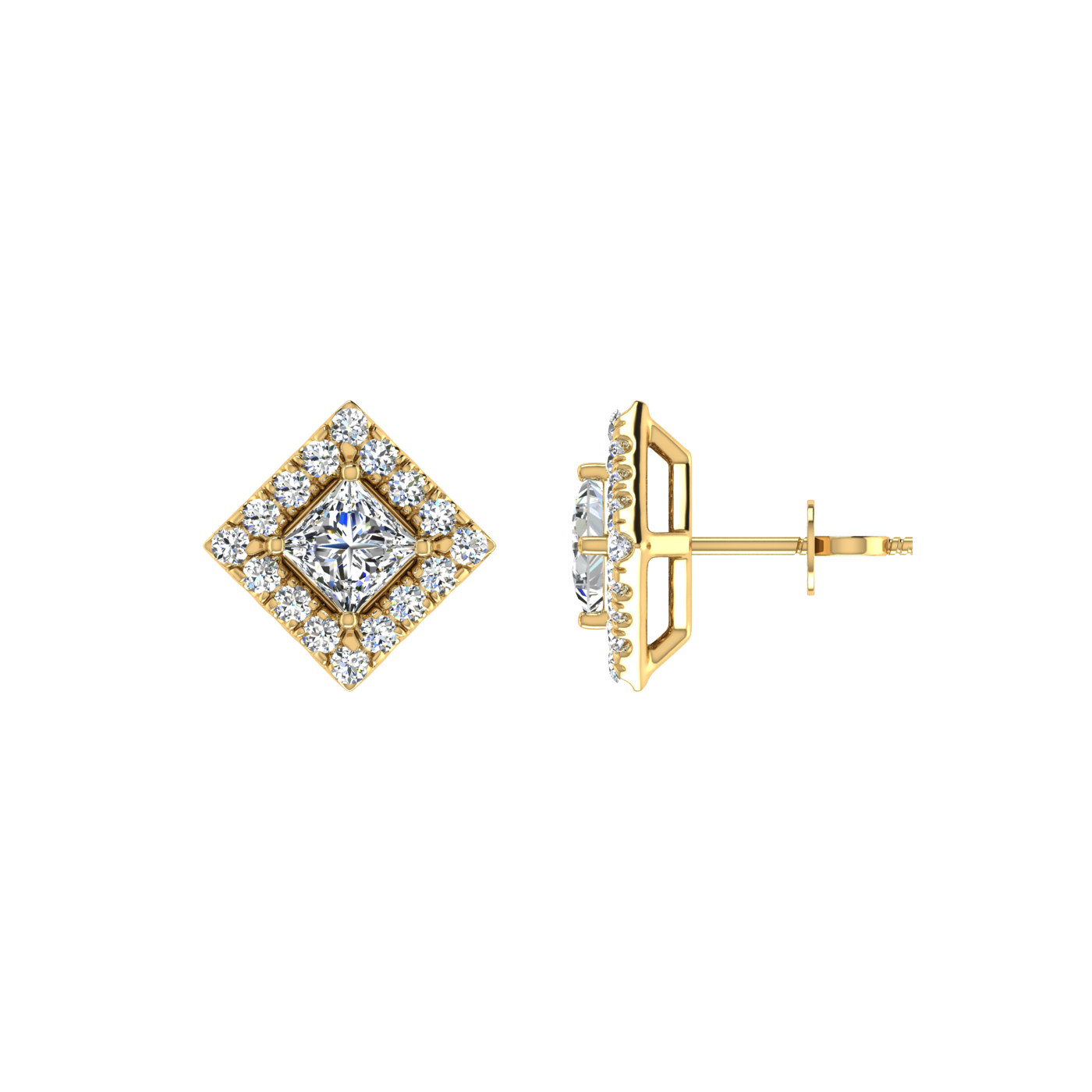 Princess Earrings with Halo