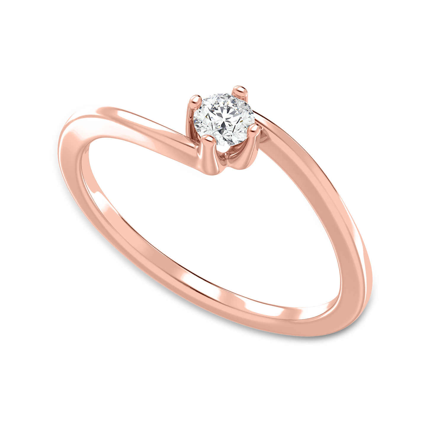 Fancy Round Solitaire Ring (0.25 ct)