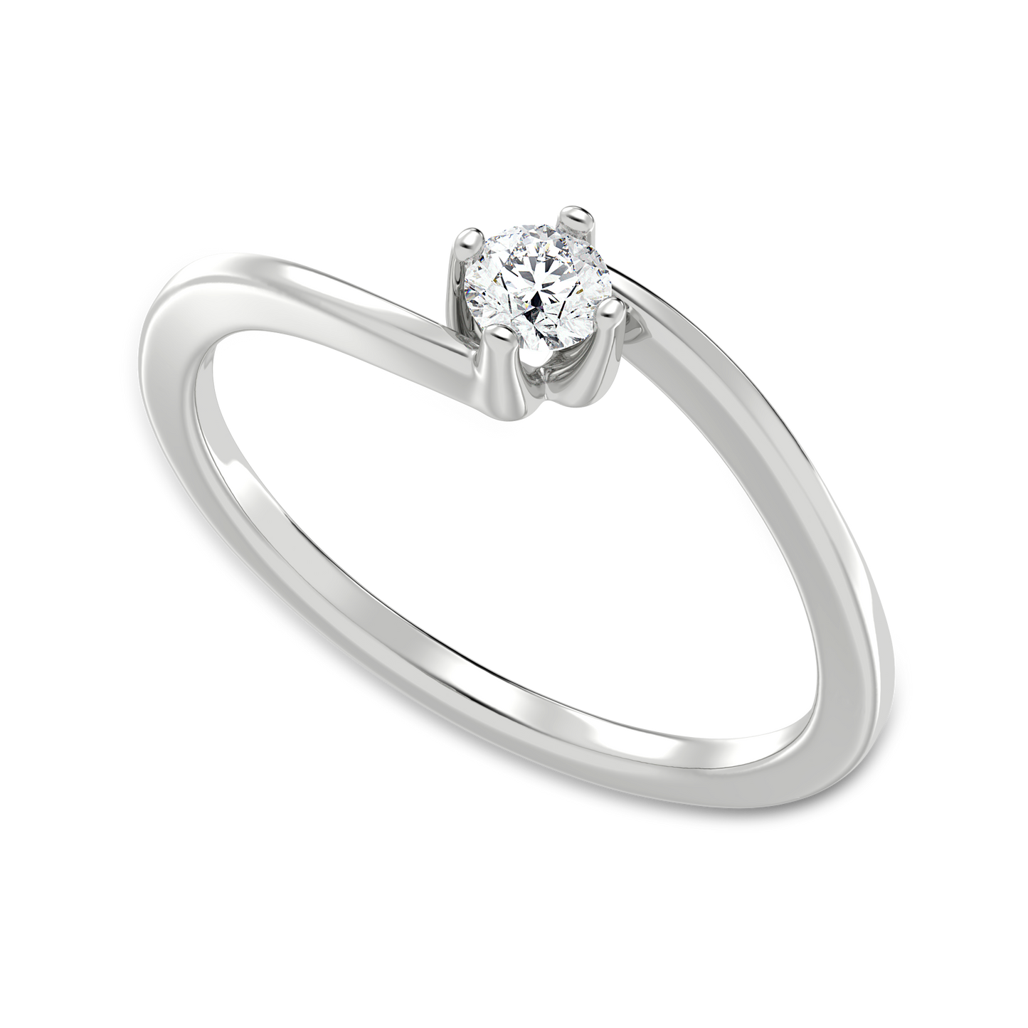 Fancy Round Solitaire Ring (0.25 ct)