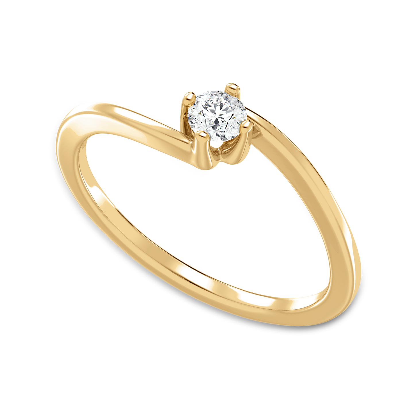 Fancy Round Solitaire Ring (0.25 ct)