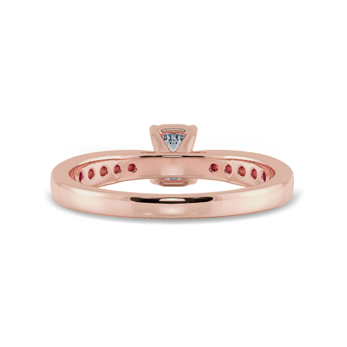 Emerald Soitaire Ring with Tapered Shank