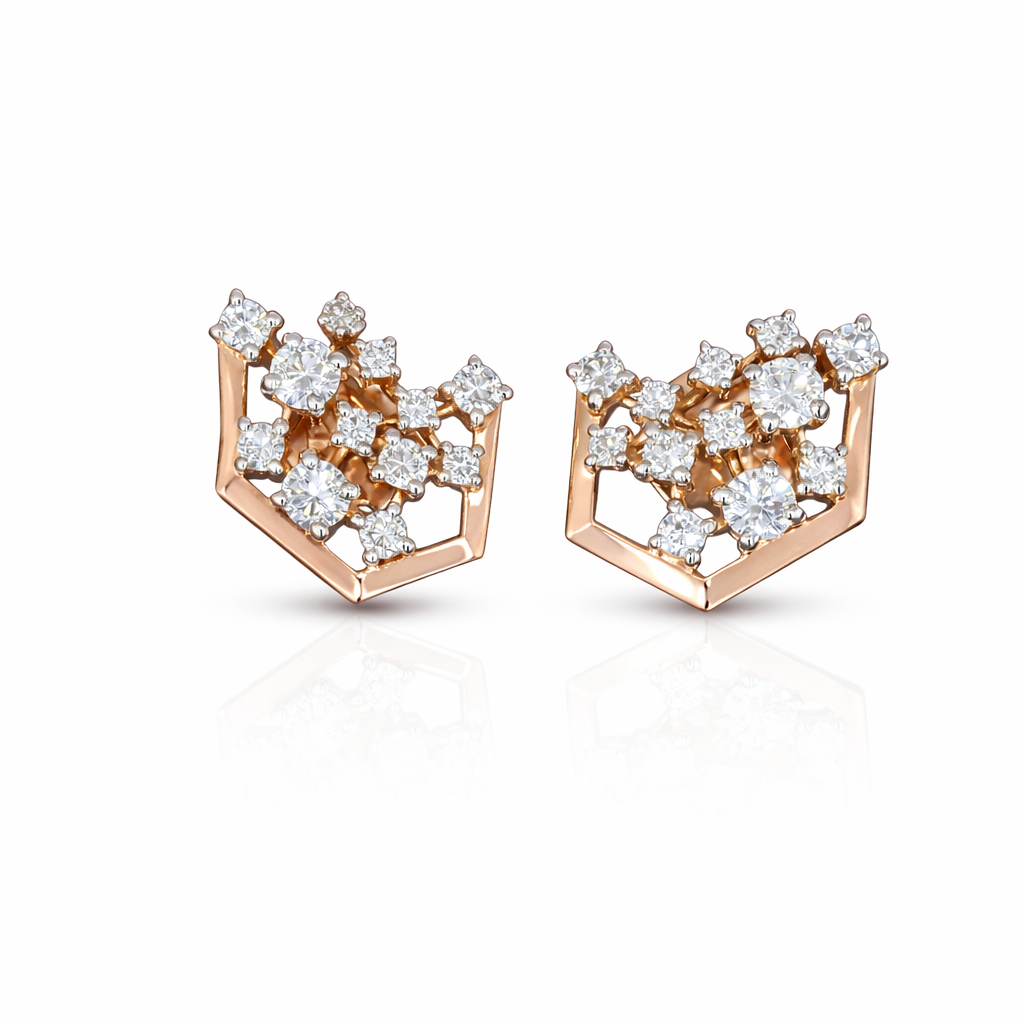 Frozen Bloom Diamond Stud