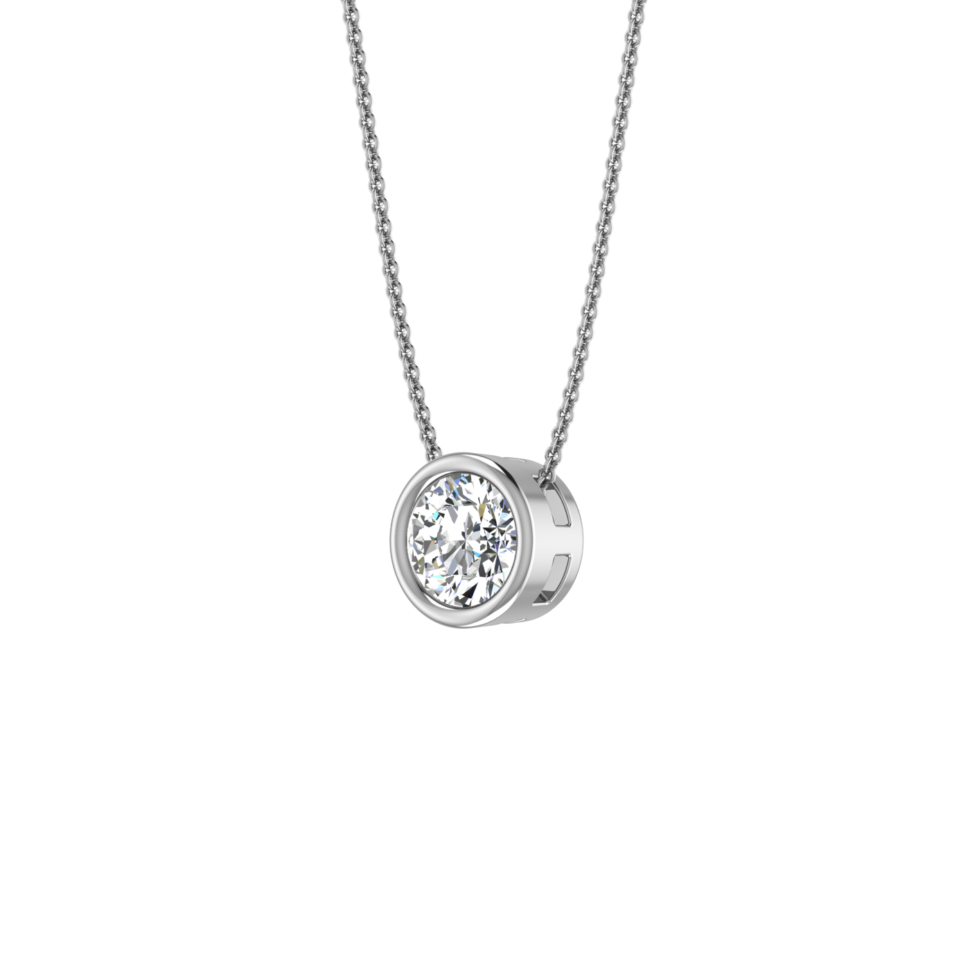 Round Pendant in Bezel Setting