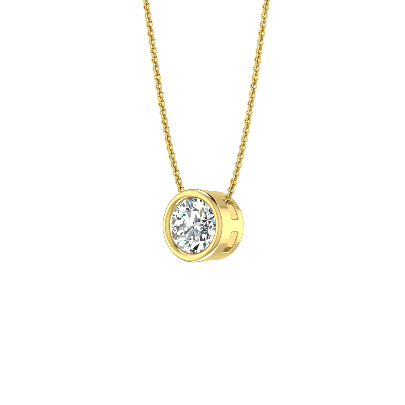 Round Pendant in Bezel Setting