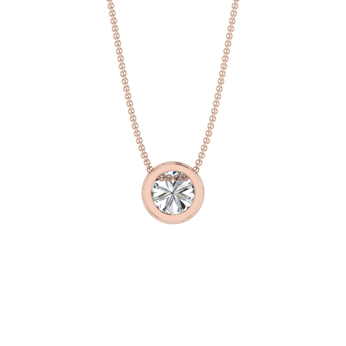 Round Pendant in Bezel Setting