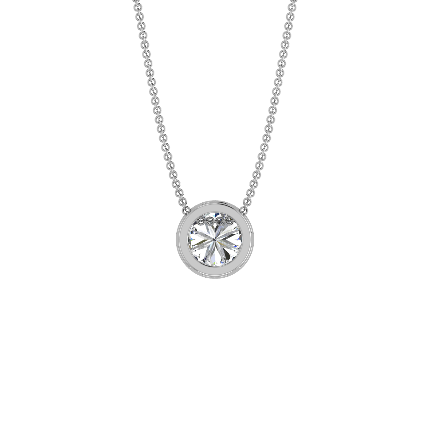 Round Pendant in Bezel Setting