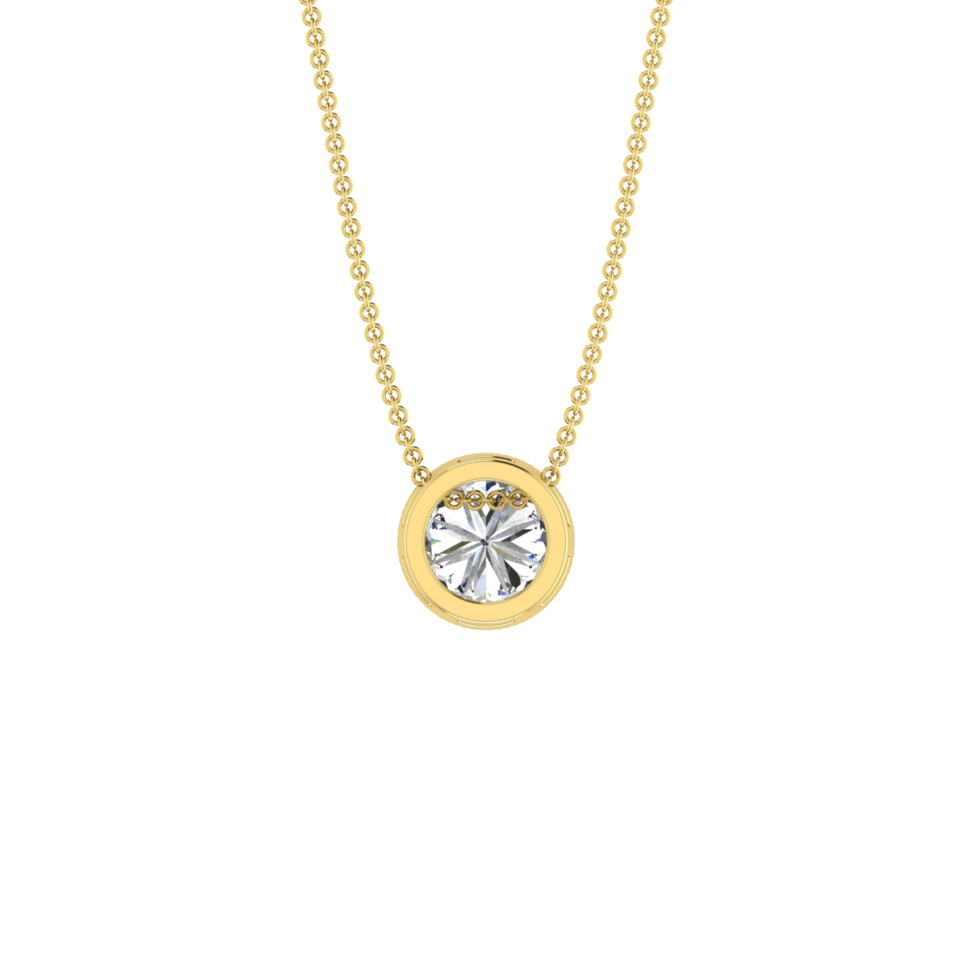 Round Pendant in Bezel Setting