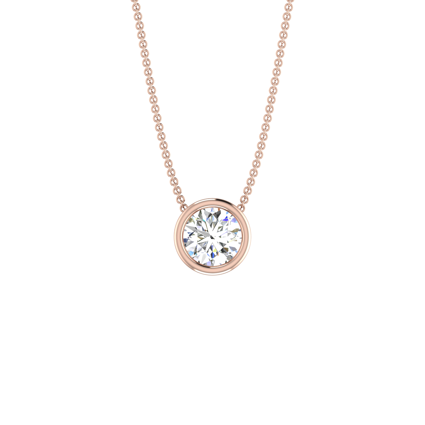 Round Pendant in Bezel Setting