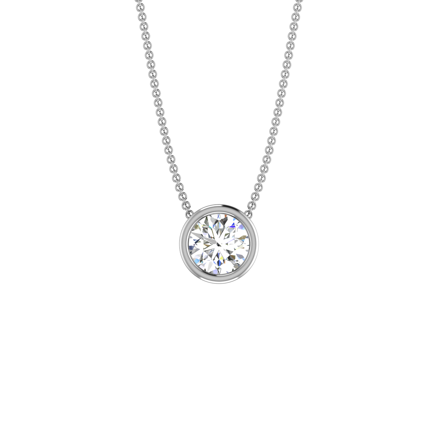 Round Pendant in Bezel Setting