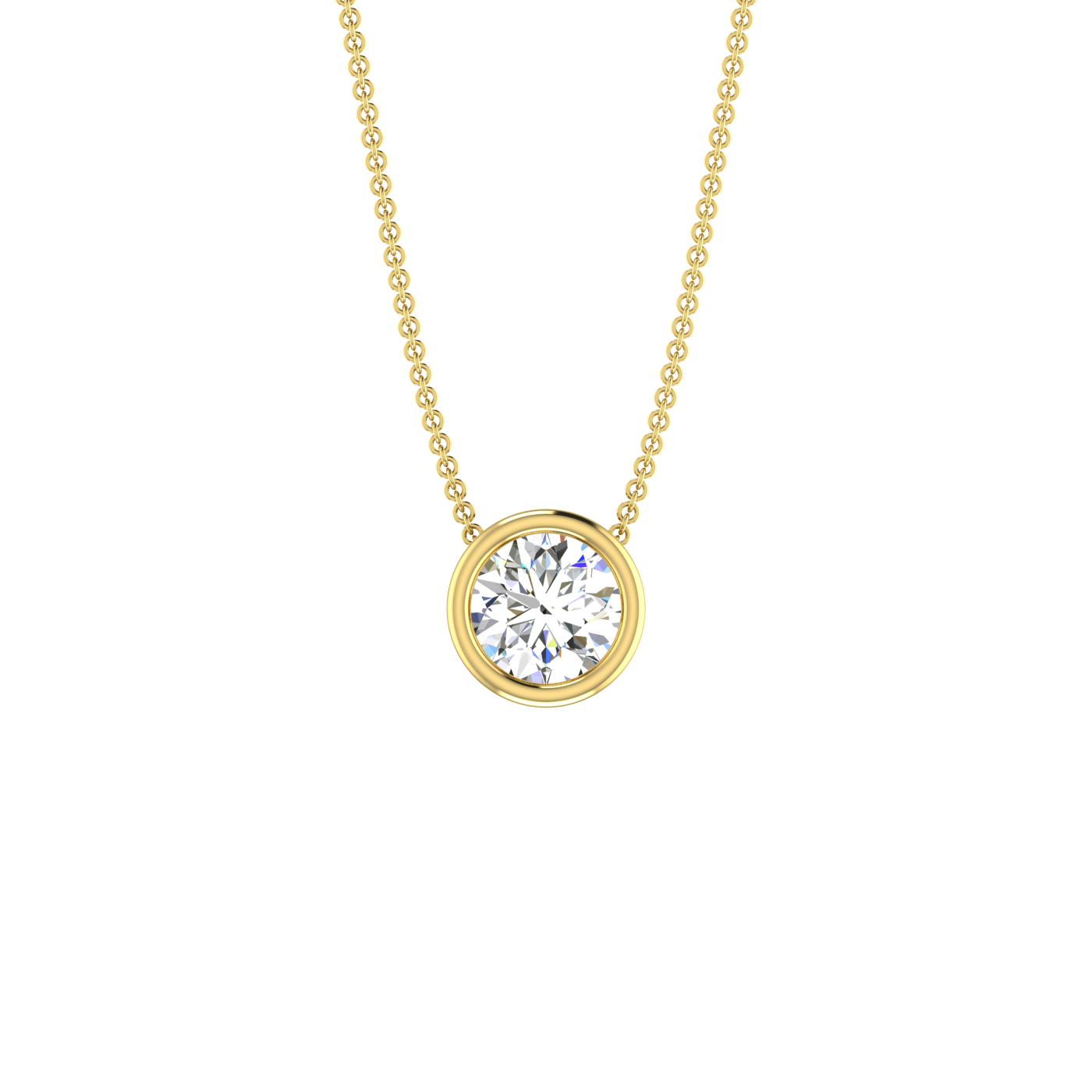 Round Pendant in Bezel Setting