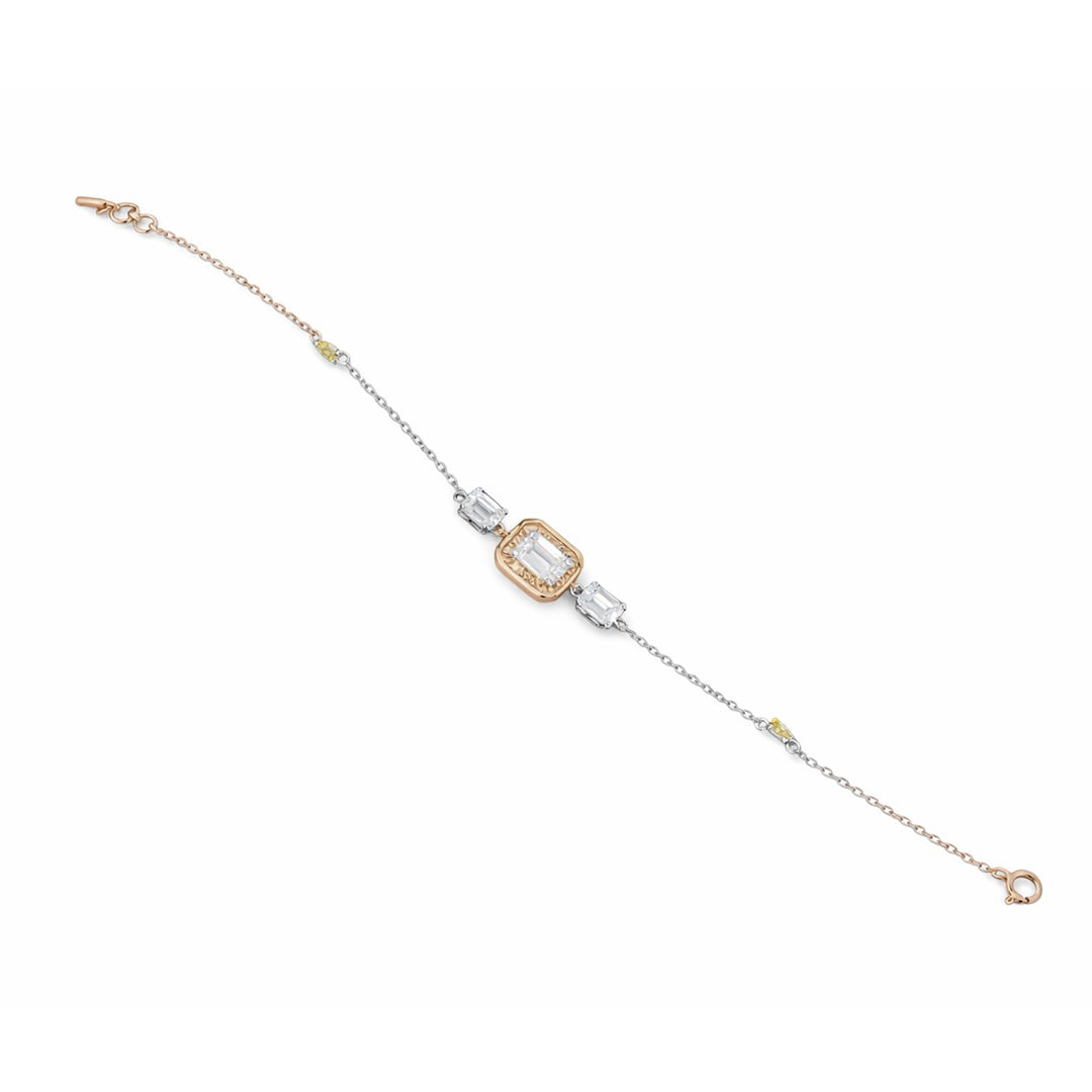 Emerald sunrays chain bracelet