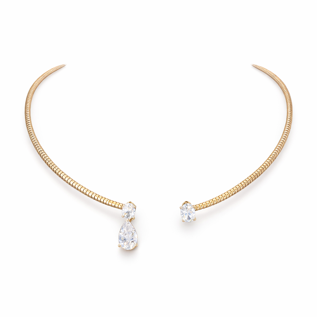 Pear titanium necklace