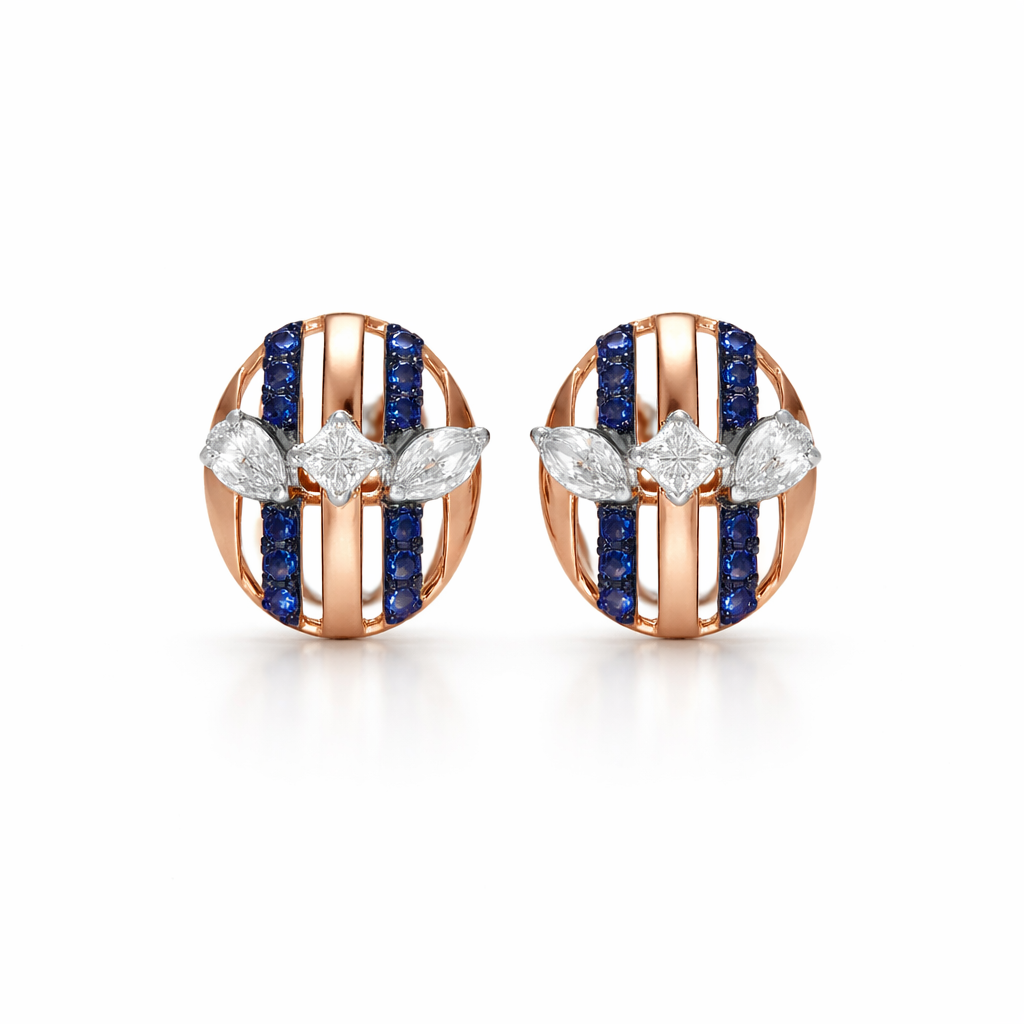 Sapphire fancy stud