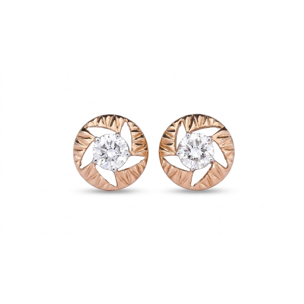 Round Solitaire Earrings
