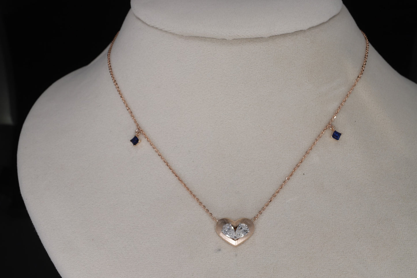Heart sunrays pendant
