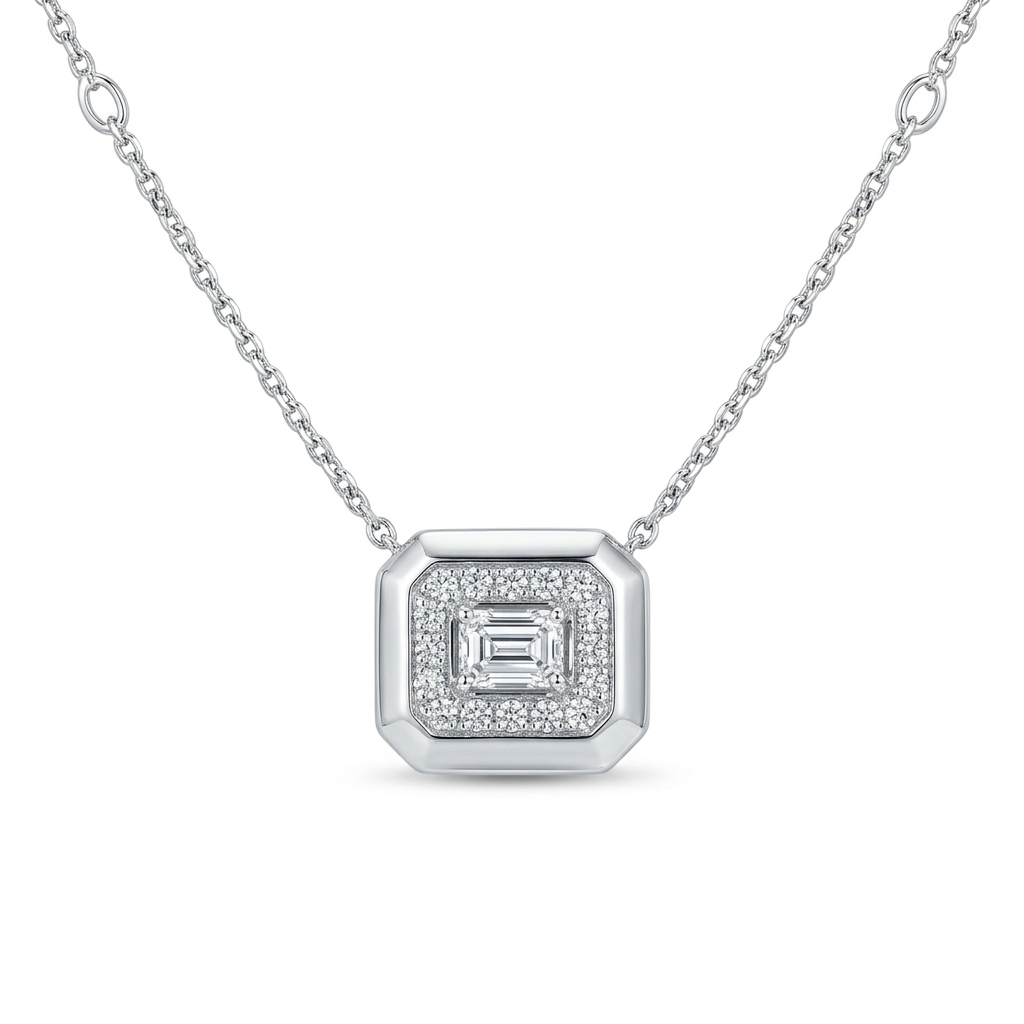 Emerald Halo Pendant