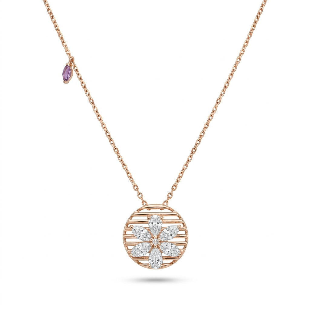 Floral Diamond Pendant