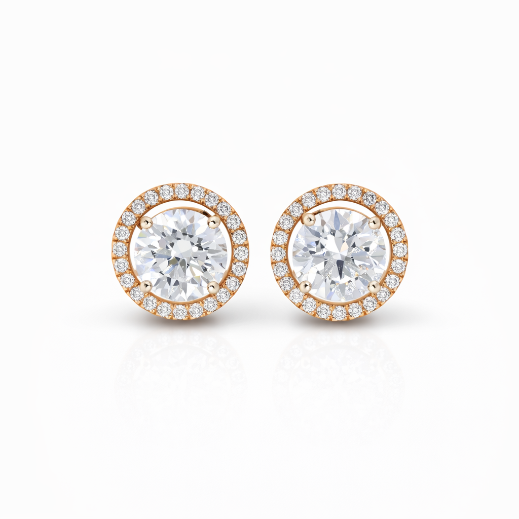 Round Halo earring