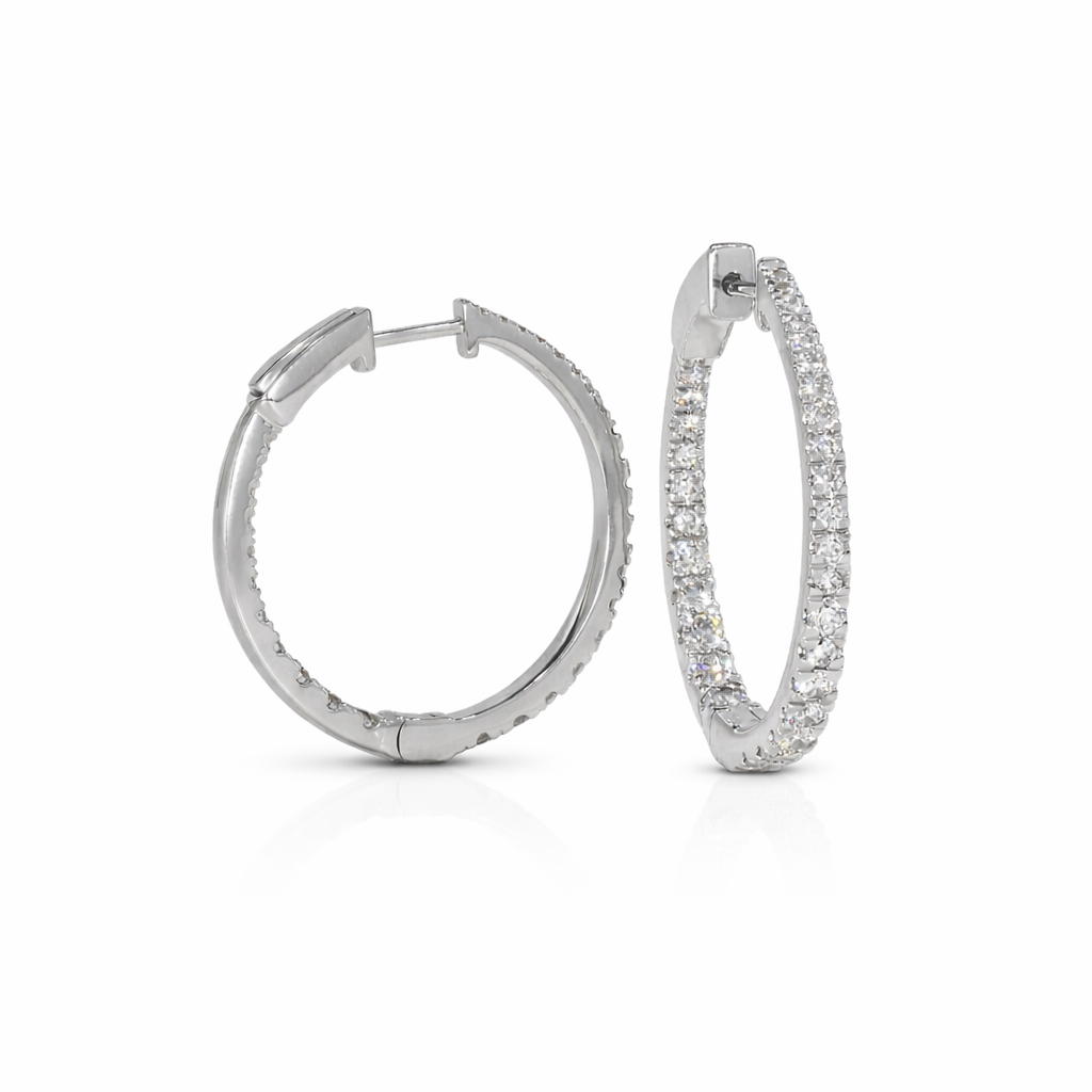 Round Diamond Hoop
