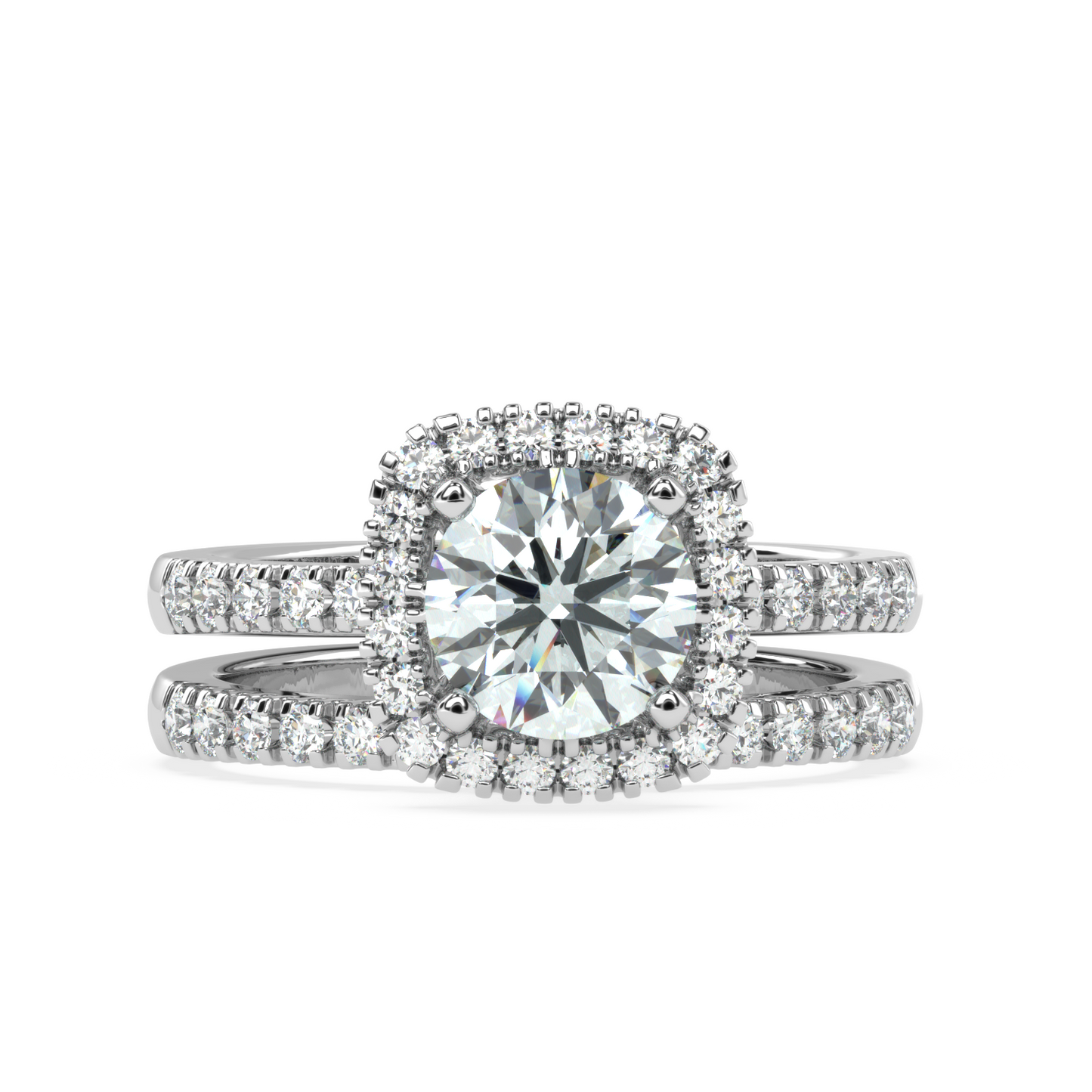 Fancy Round Solitaire Ring