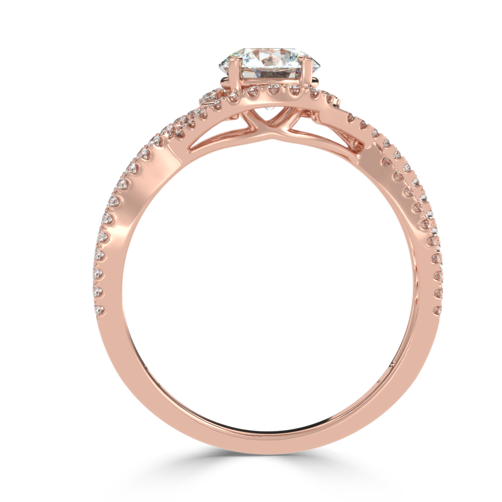 Fancy Round Solitaire Ring