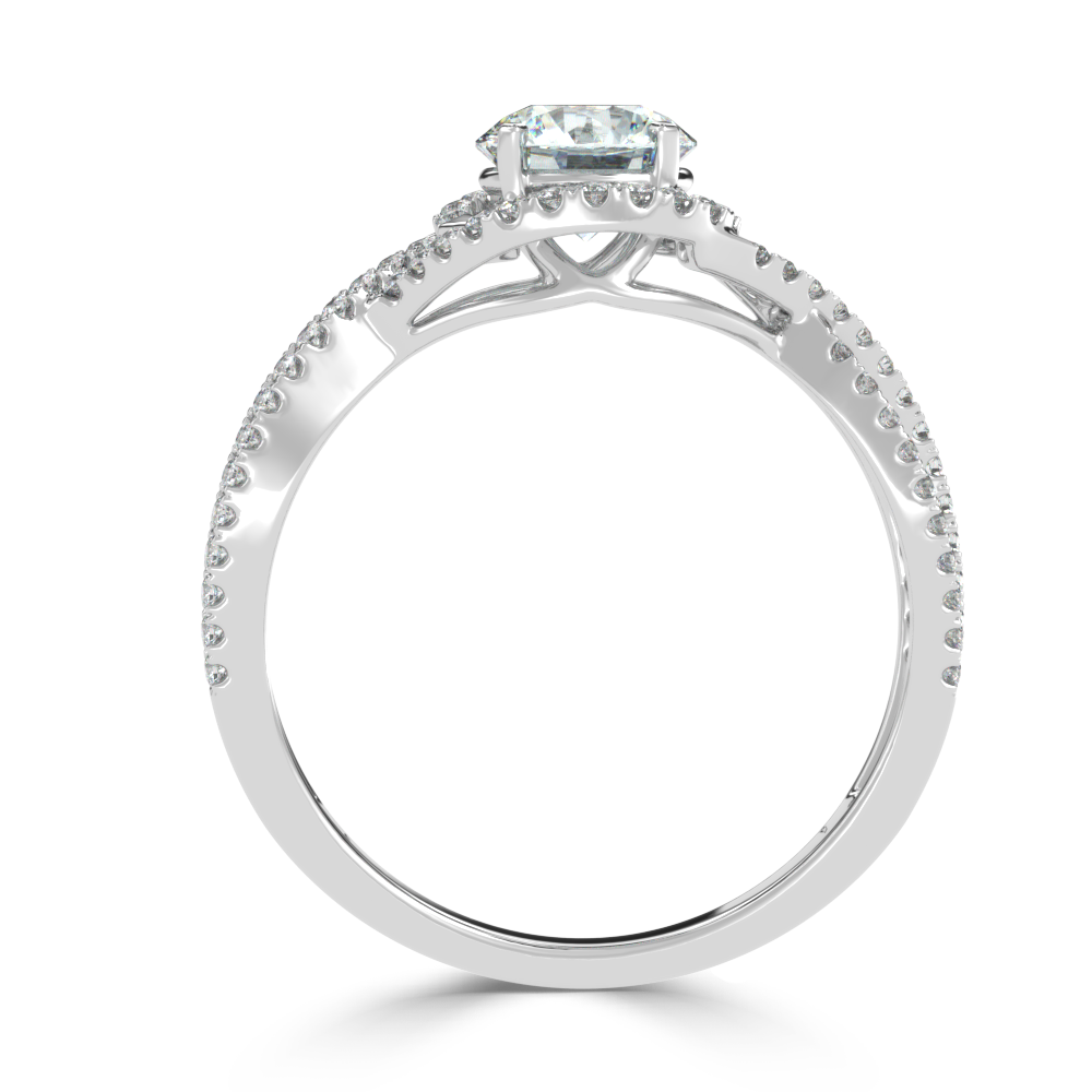 Fancy Round Solitaire Ring