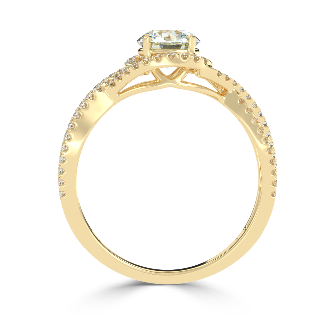 Fancy Round Solitaire Ring