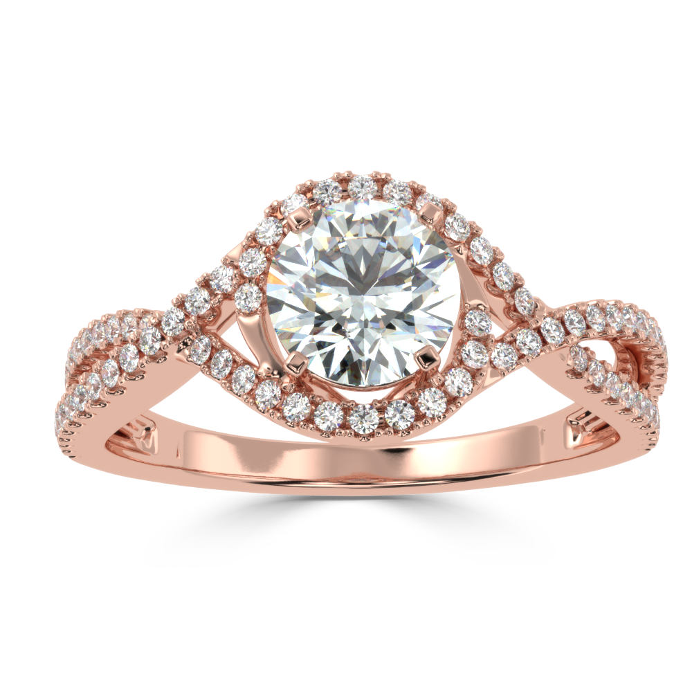 Fancy Round Solitaire Ring