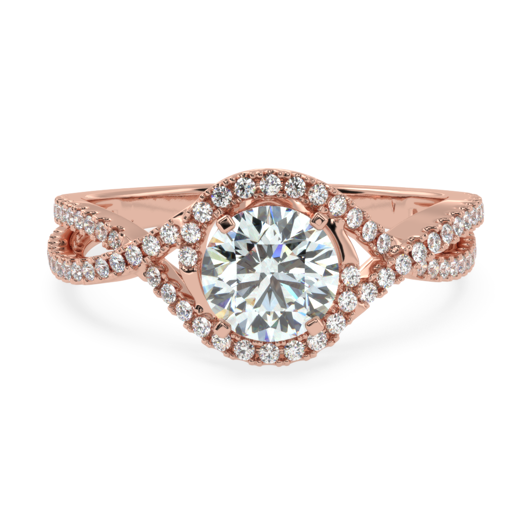 Fancy Round Solitaire Ring