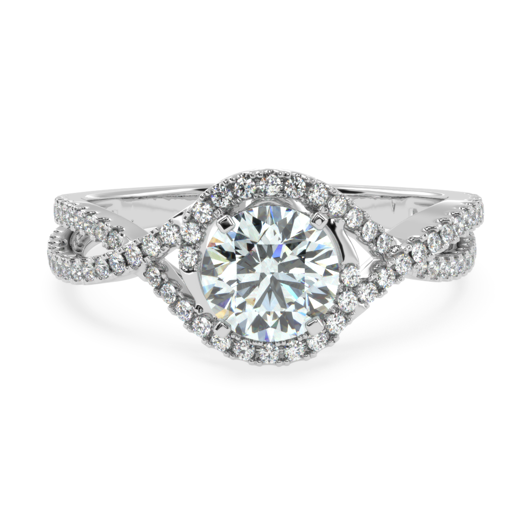 Fancy Round Solitaire Ring