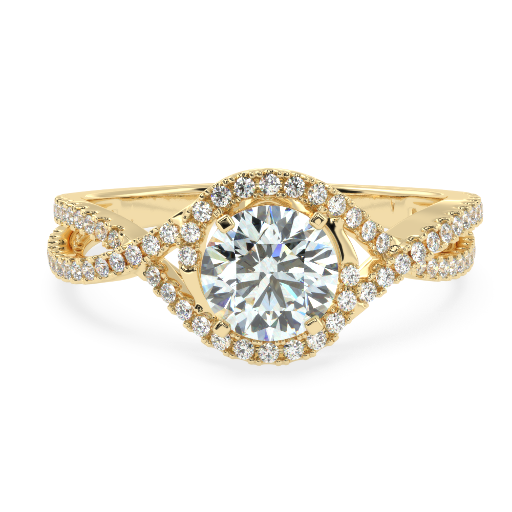 Fancy Round Solitaire Ring